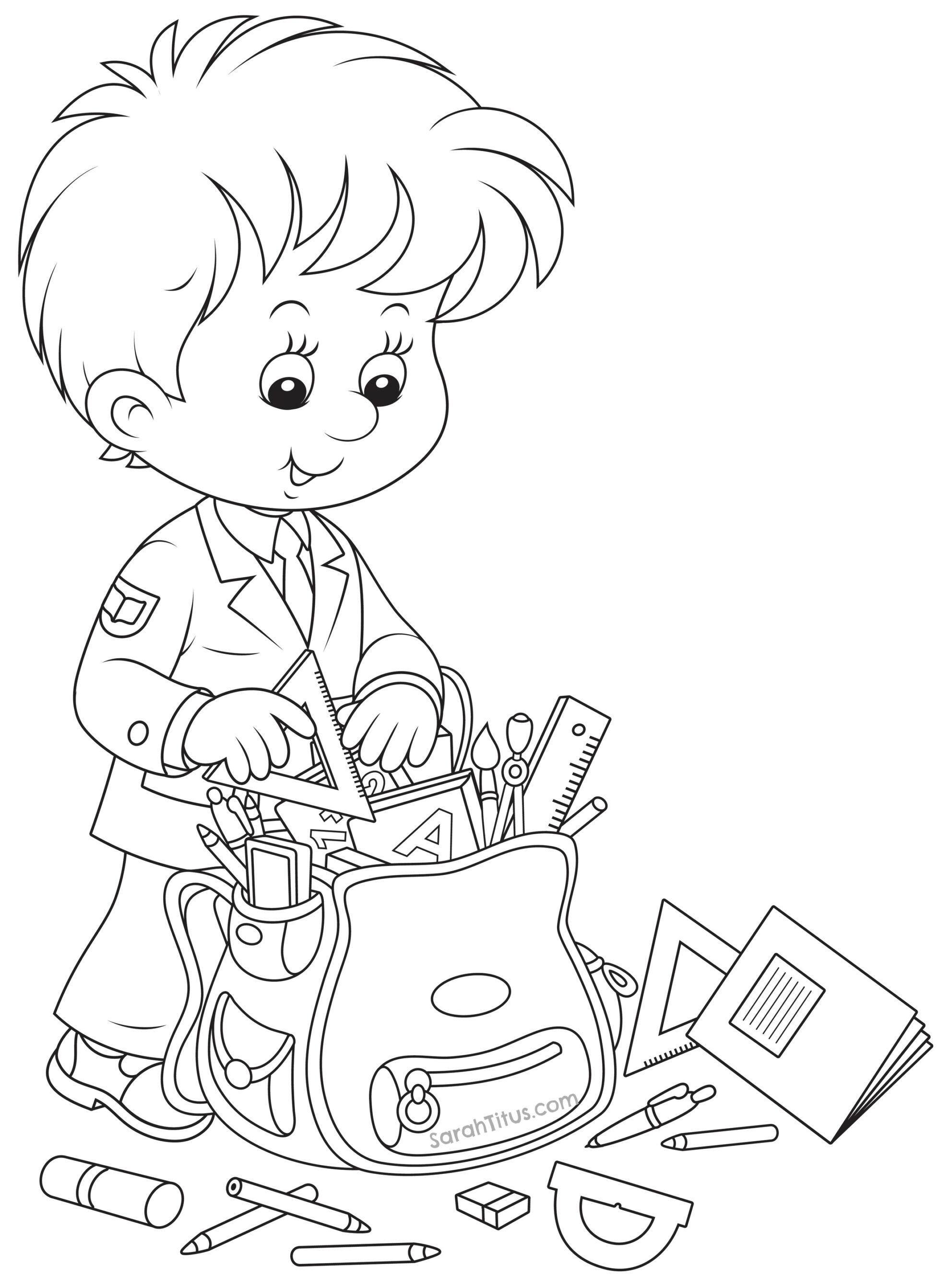 Back To School Coloring Pages Sarah Titus