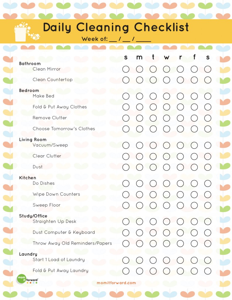 The Best Free Printable Cleaning Checklists Sarah Titus