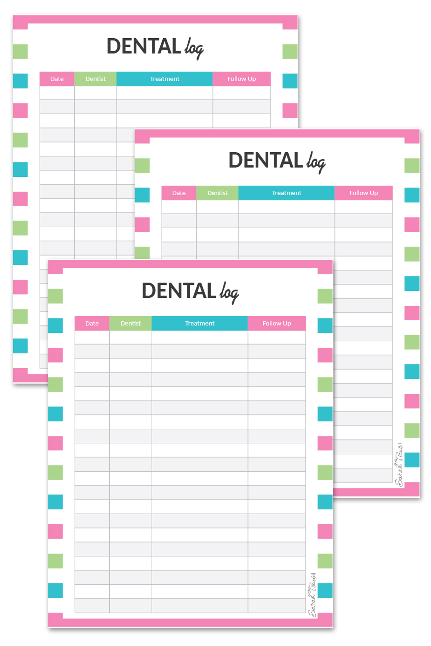 Medical Binder: Dental Log - Sarah Titus