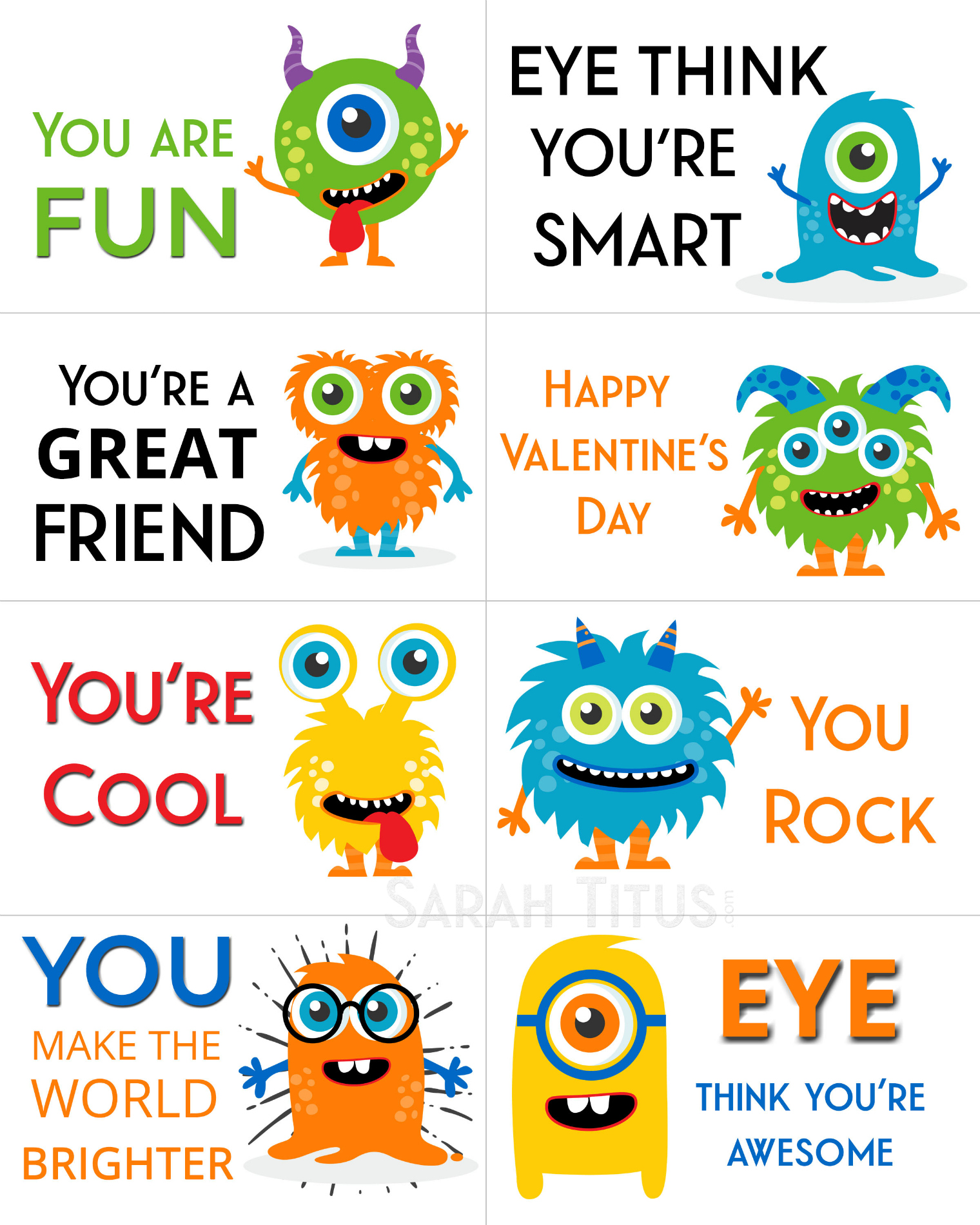 Printable Valentine Cards For Kids