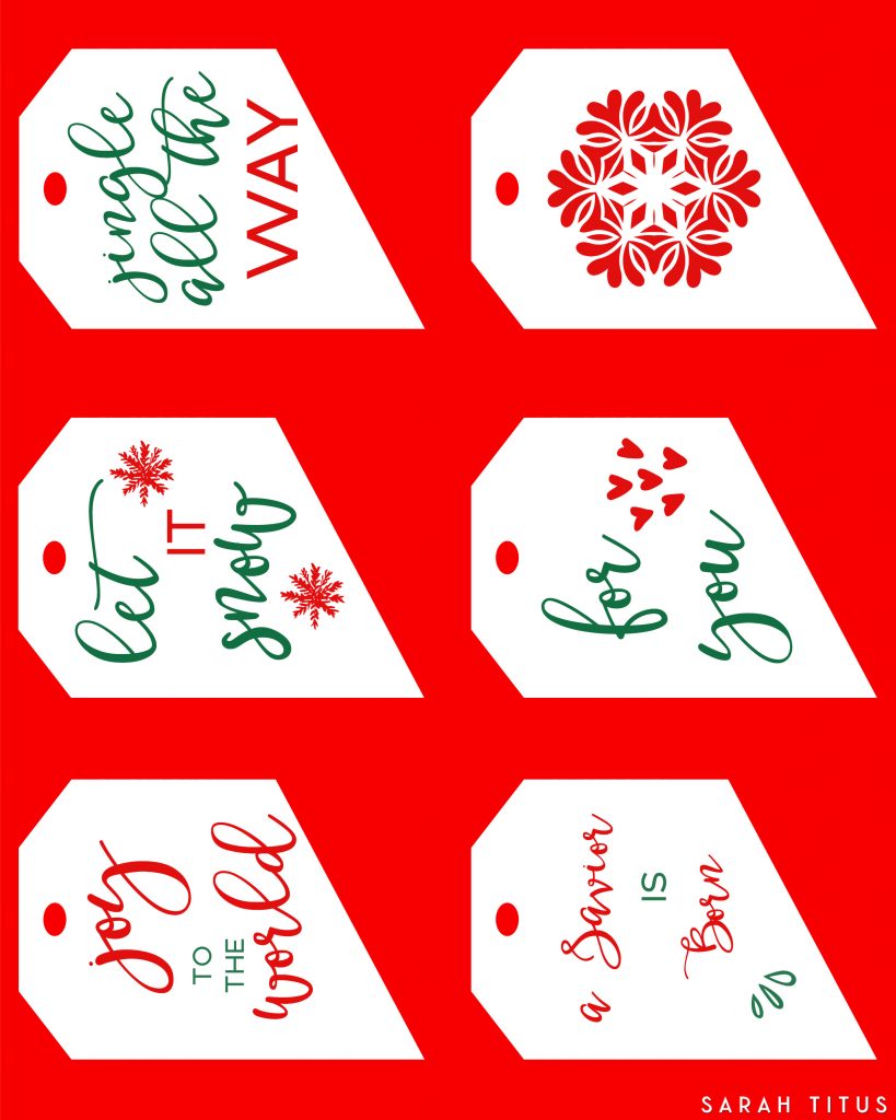 Free Printable Christmas Gift Tags - Sarah Titus