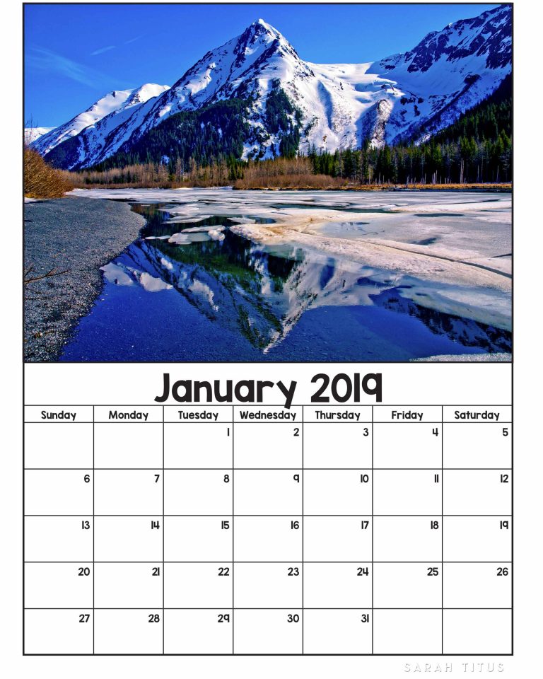 Free Printable Nature Calendars 2019 Sarah Titus