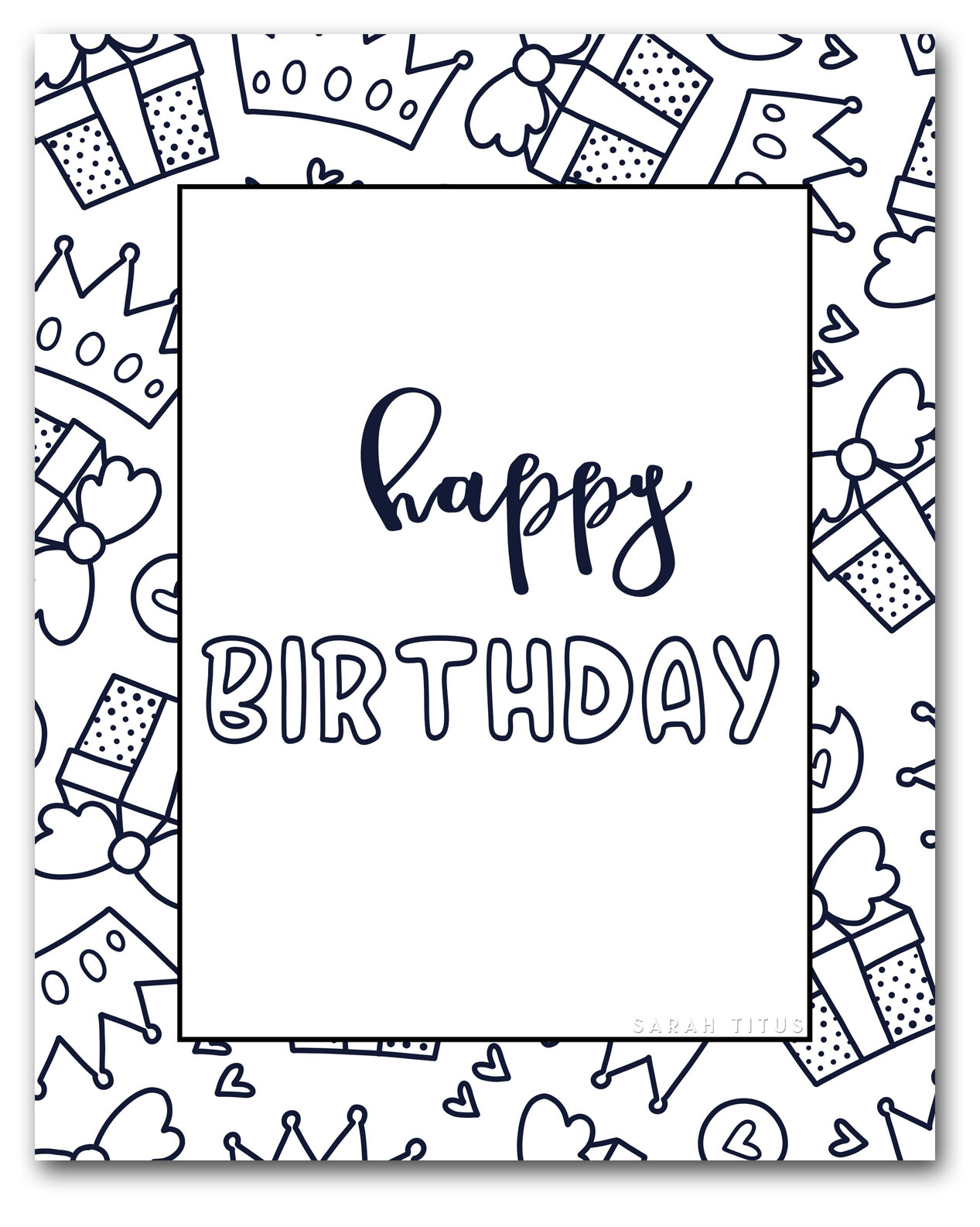  Printable Birthday Coloring Pages 7