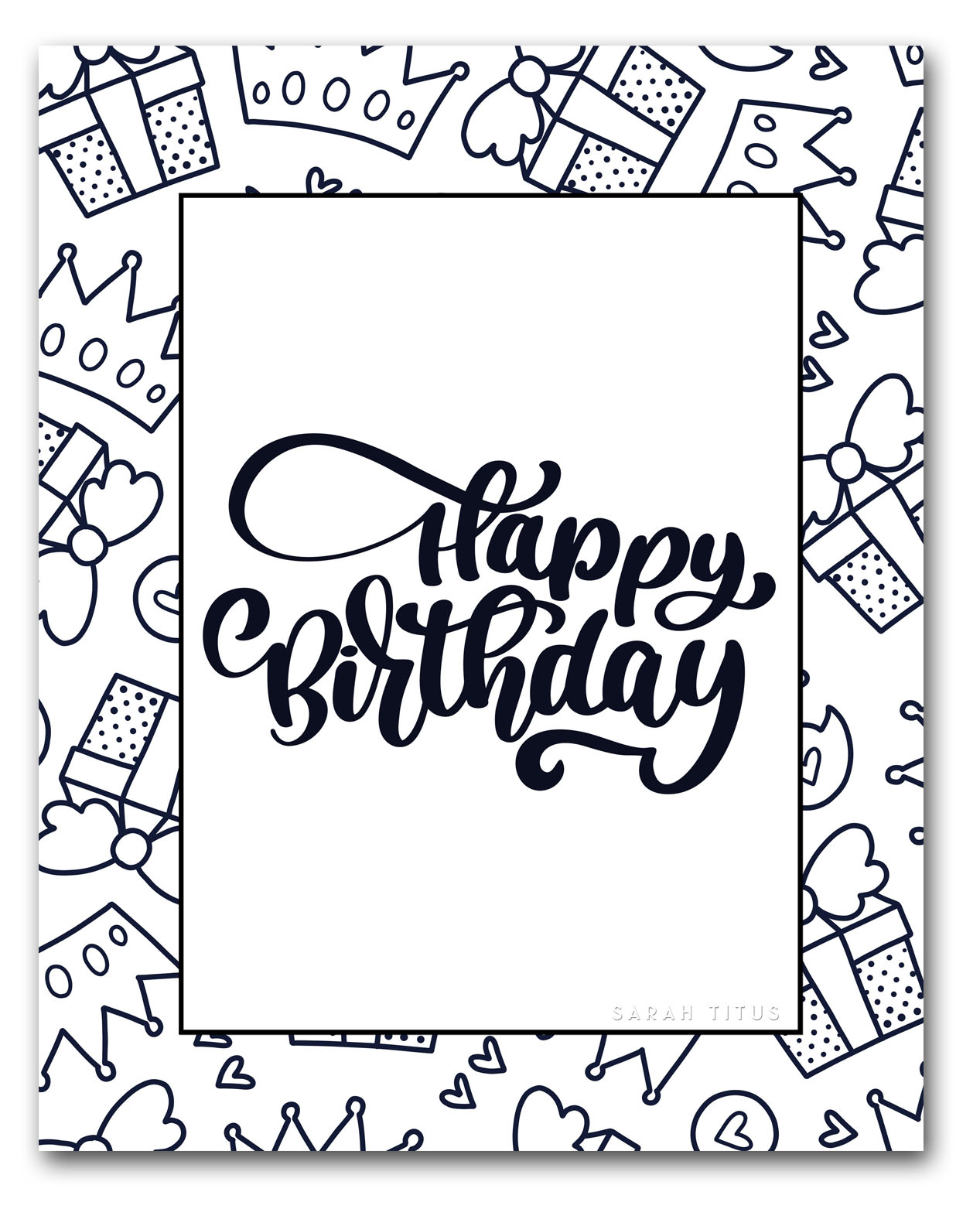 Happy Birthday Cards Printable To Color