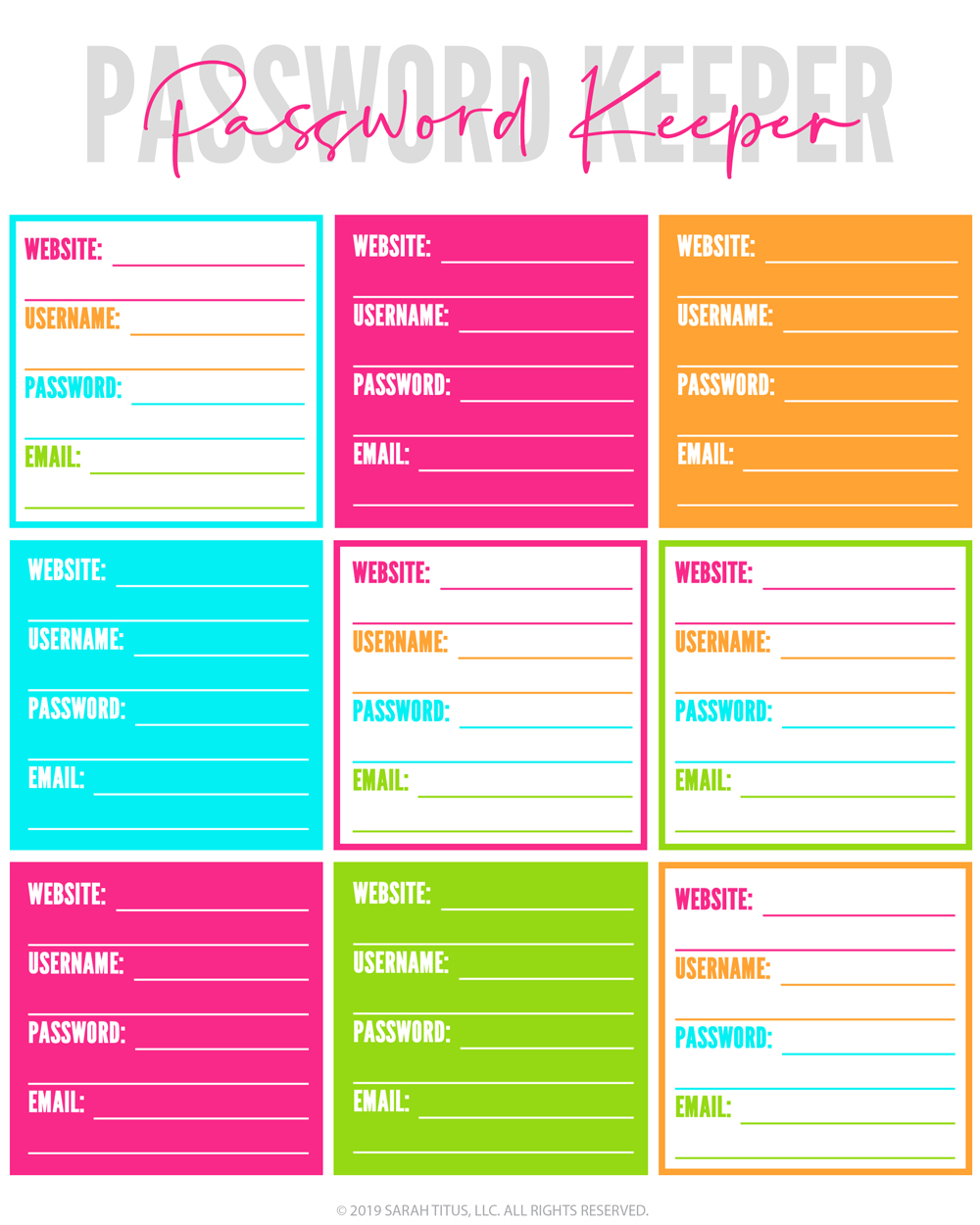 Password Keeper Google Sheets Template [Password Manager]