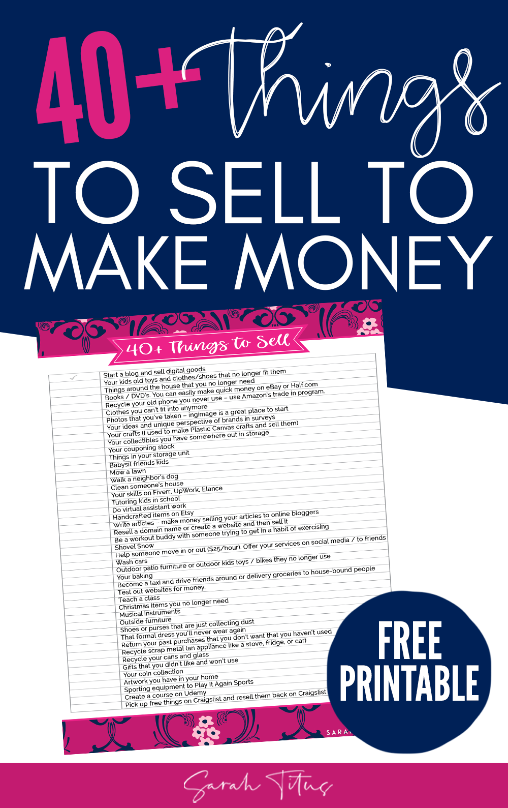 40+ Things To Sell Right Now to Make Money - Sarah Titus