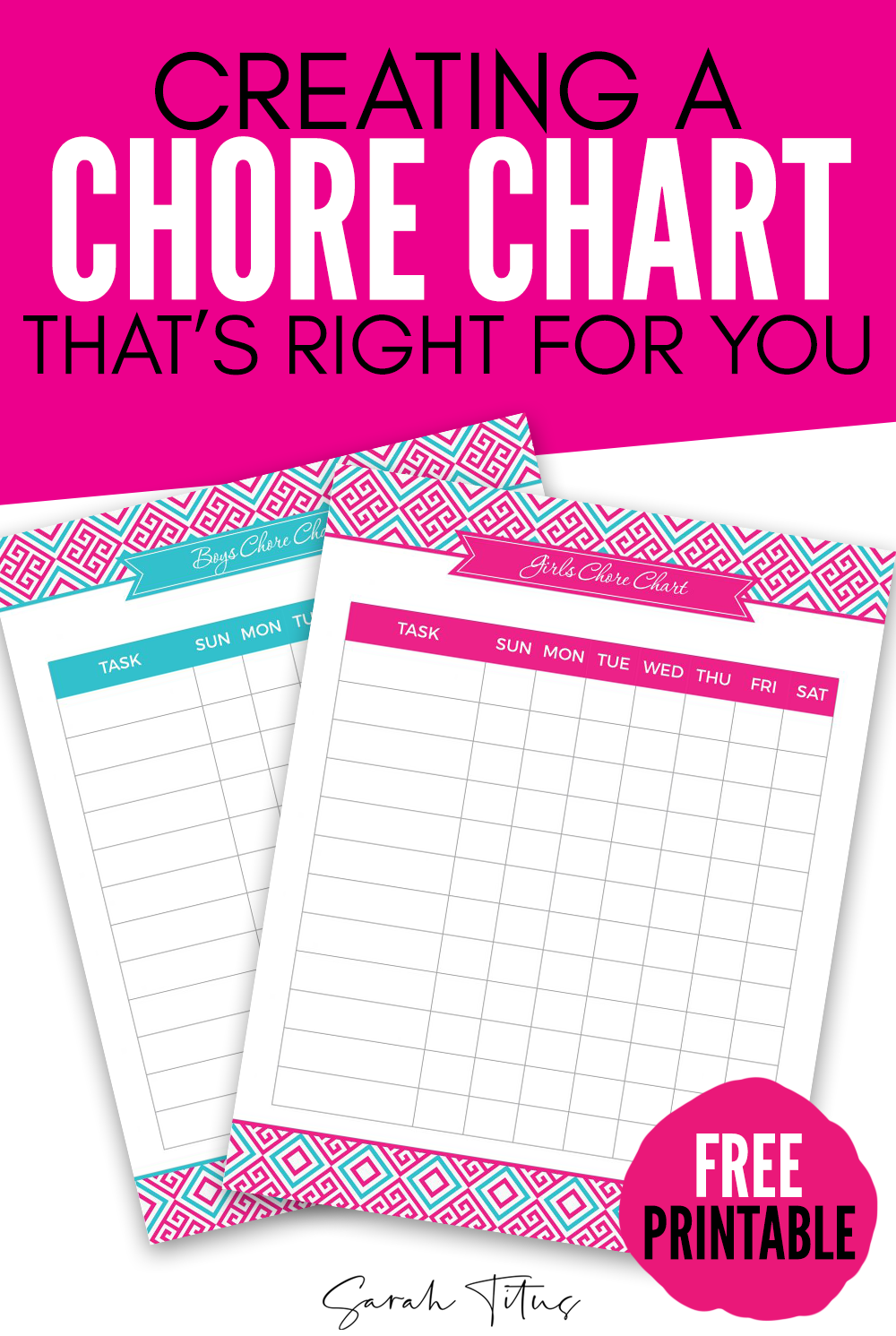 Creating a Chore Chart That is Right For You - Sarah Titus