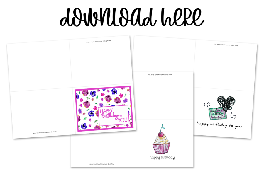 Free, custom printable birthday card templates