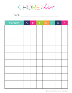 Top Chore Chart Printables to Download Instantly - Sarah Titus