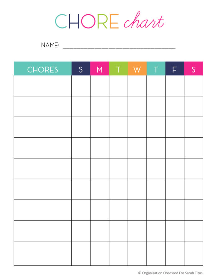 Get these 10 different professionally designed free printable PDF chore charts that you can download instantly! #formultiplekids #diy #template #weekly