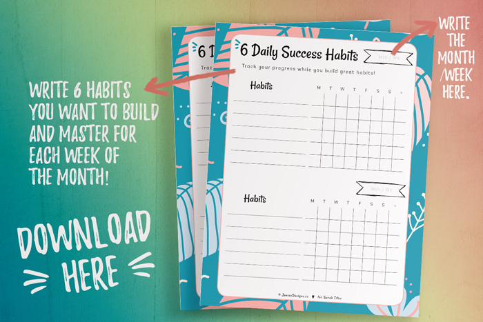 6 Daily Success Habits Planner