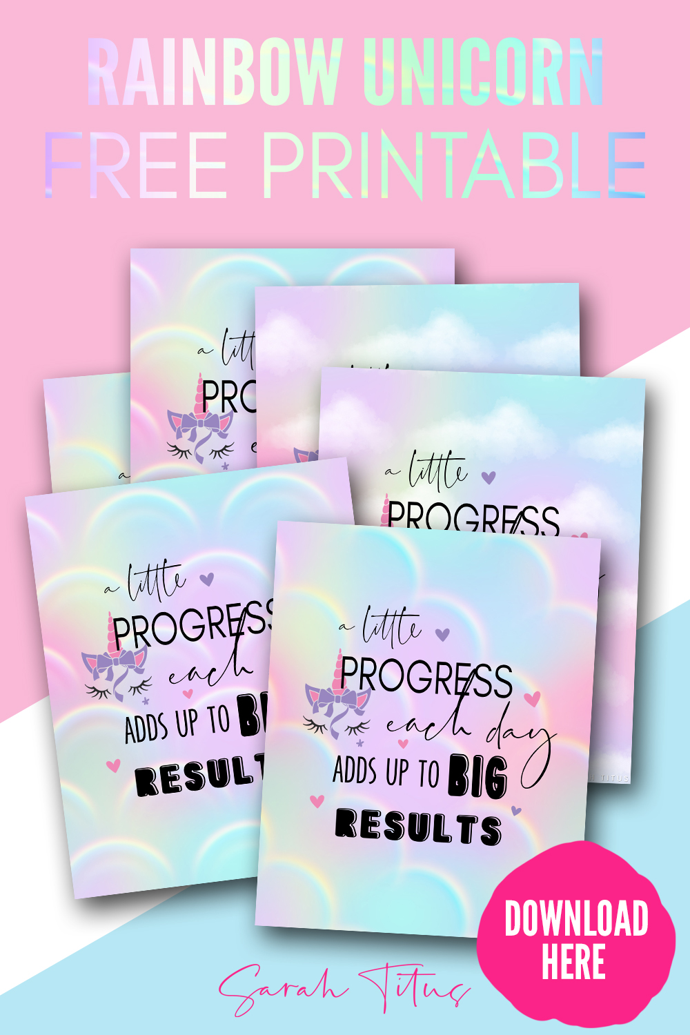 free unicorn printable wall art sarah titus christian business strategist