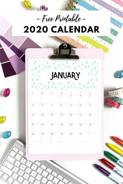 130+ Best Free Printable Calendars for 2020 - Sarah Titus