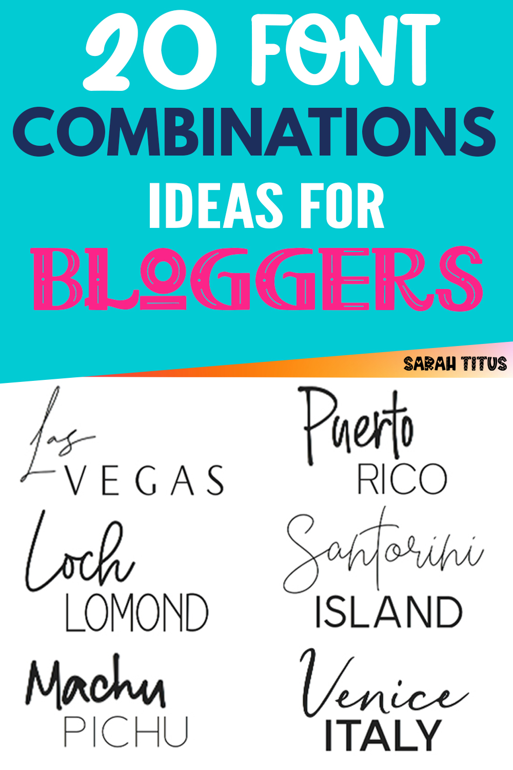 Best Font Combination Ideas Sarah Titus