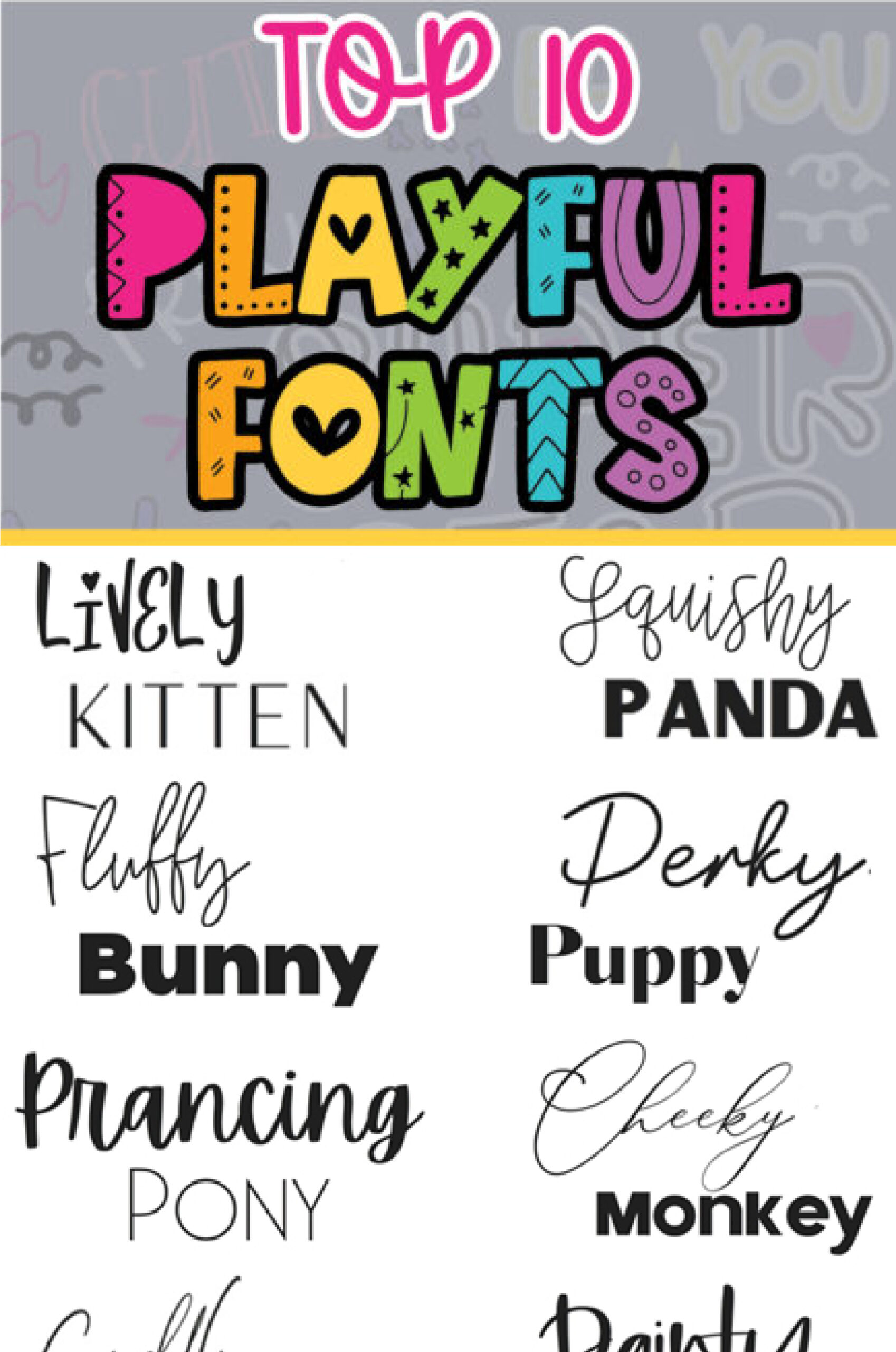 Top 10 Playful Font Combinations - Sarah Titus