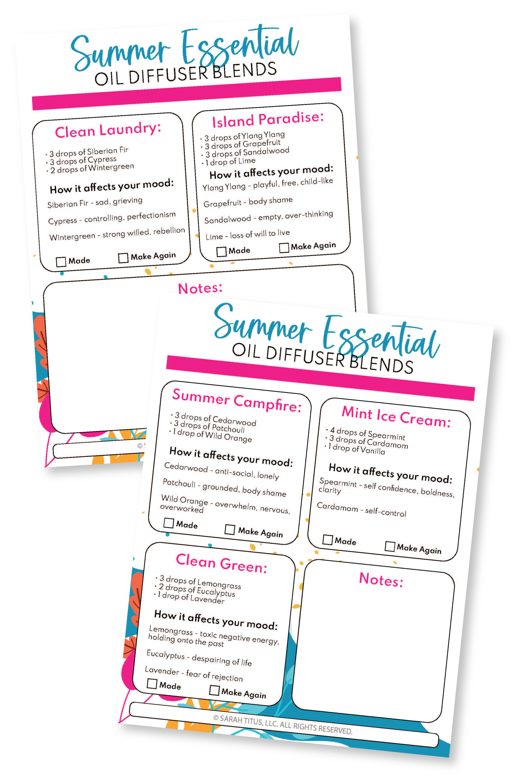 Summer / Summertime Essential Oils List and Guide