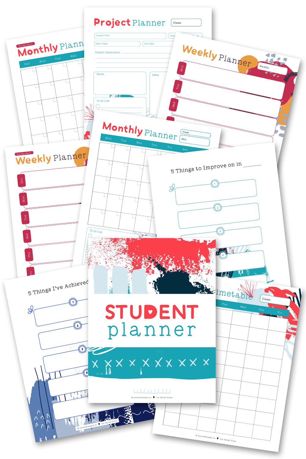 The Finest Free Pupil Planner Printables Nakedlydressed