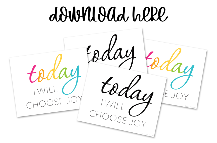 Today I Will Choose Joy Wall Art