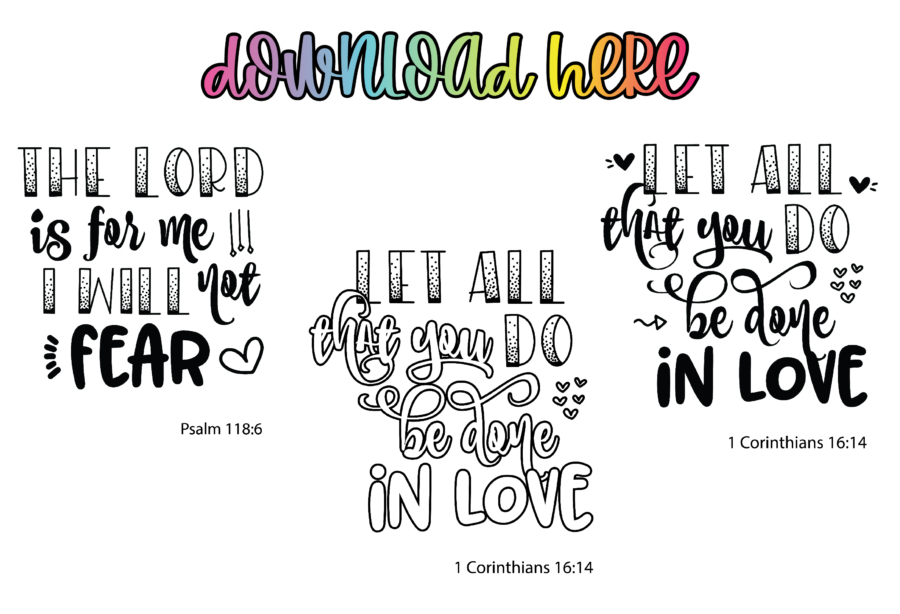 Encouraging Bible Verse Printable Stickers for Cricut