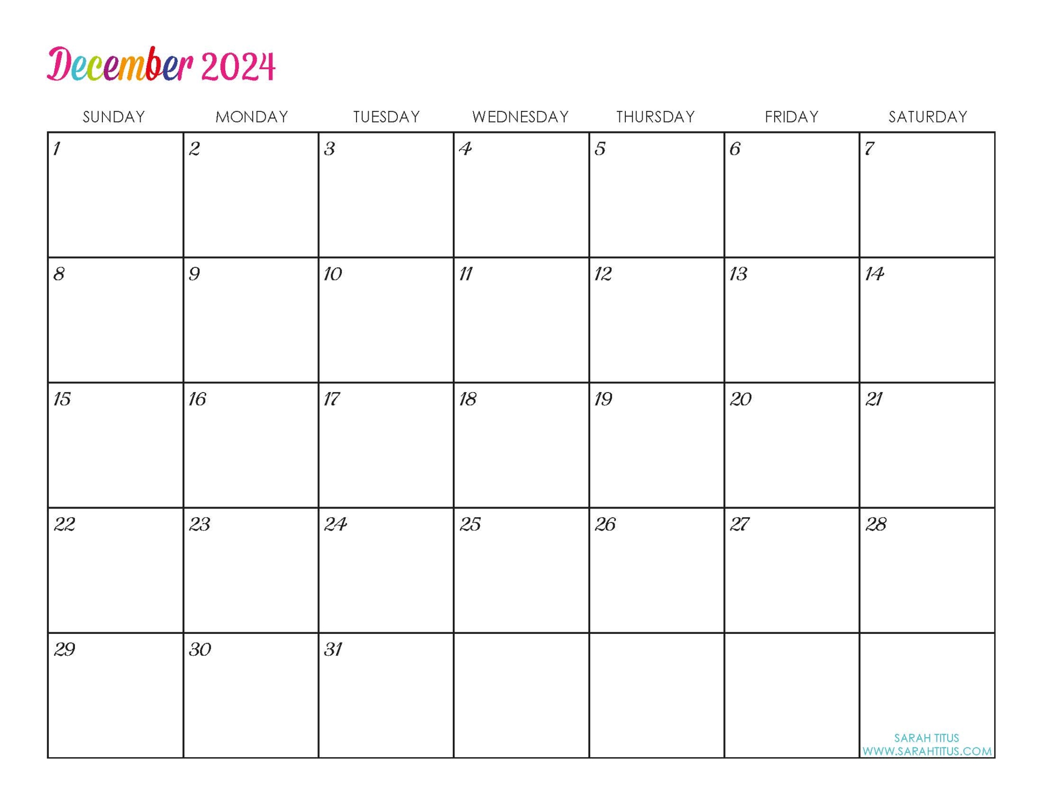 2024free Printable Calendar 2024 CALENDAR PRINTABLE