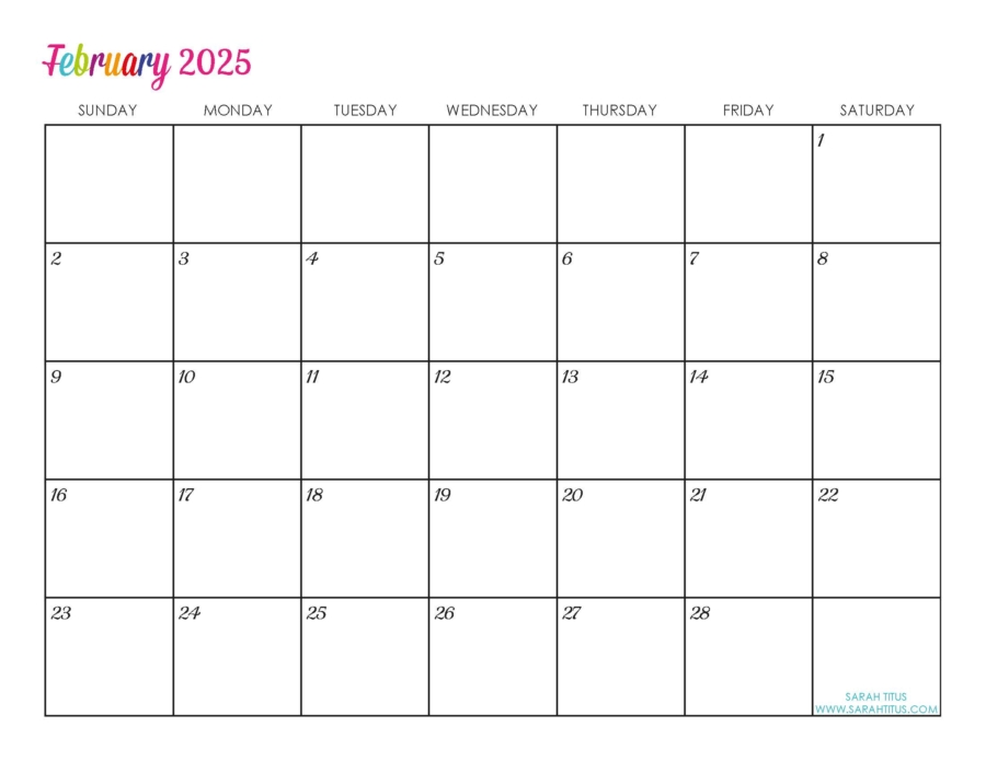 2025 Calendar Printable