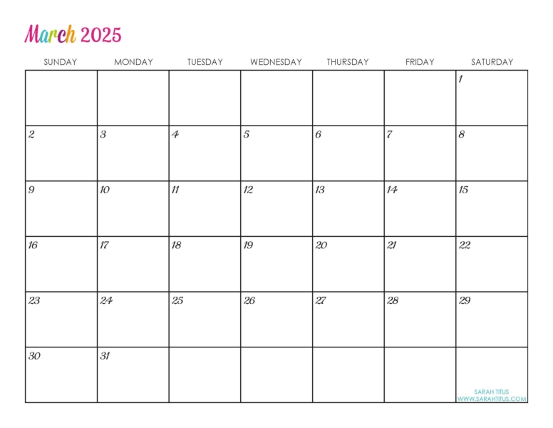 Custom Editable 2025 Free Printable Calendars LaptrinhX / News