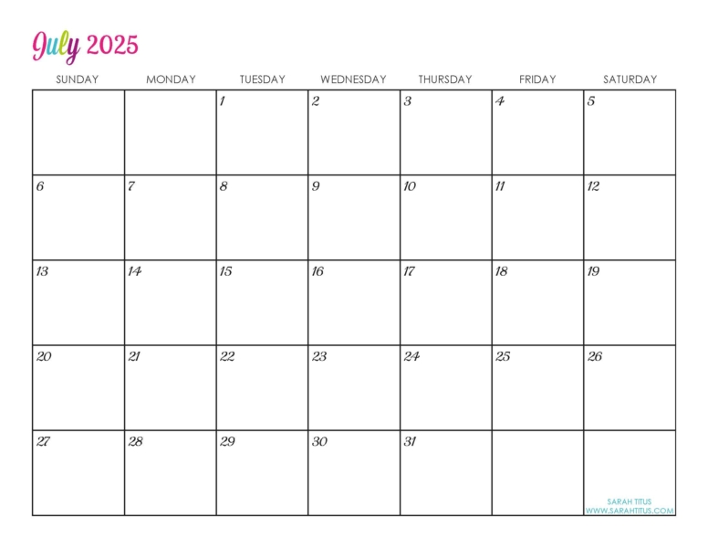 Custom Editable 2025 Free Printable Calendars LaptrinhX / News