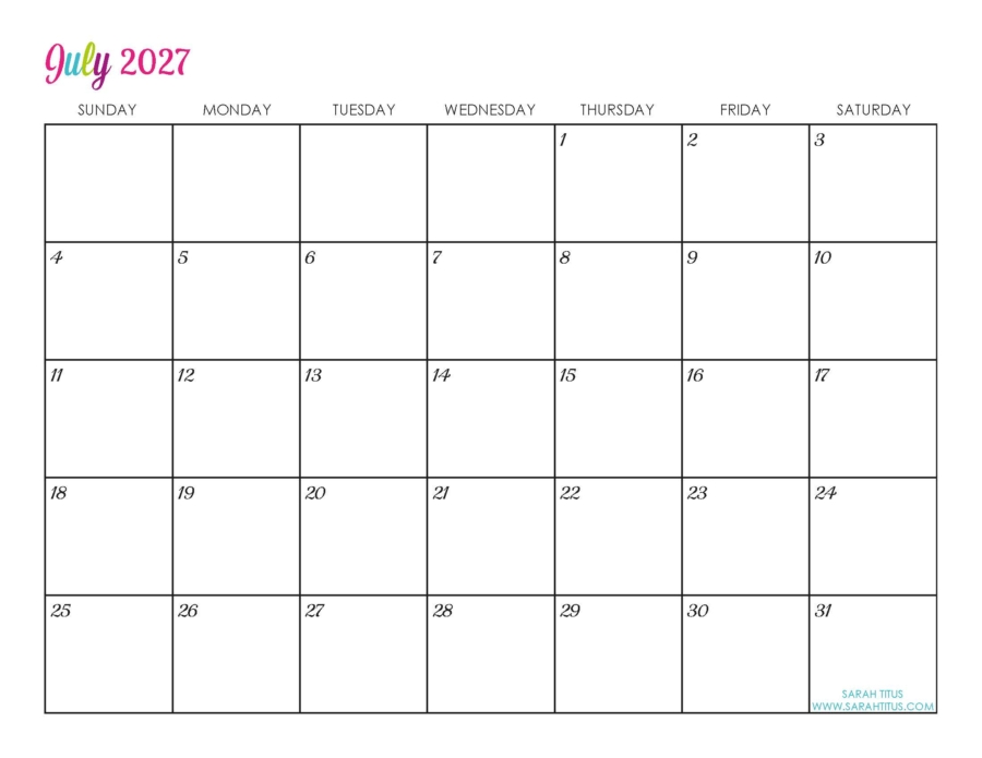2027 Calendars