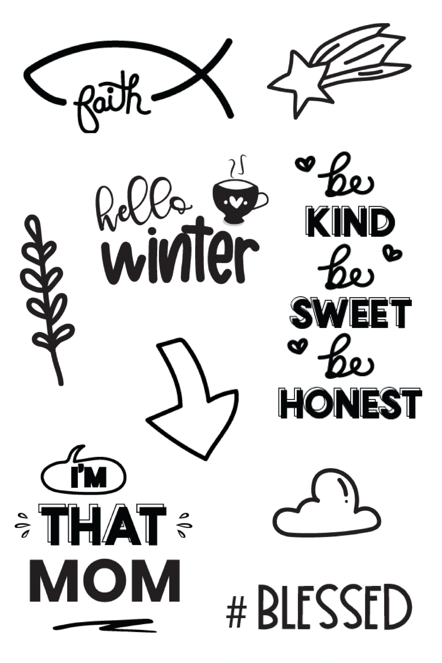 Doodle Notes Stickers For Planners And BuJo - Printable & Digital