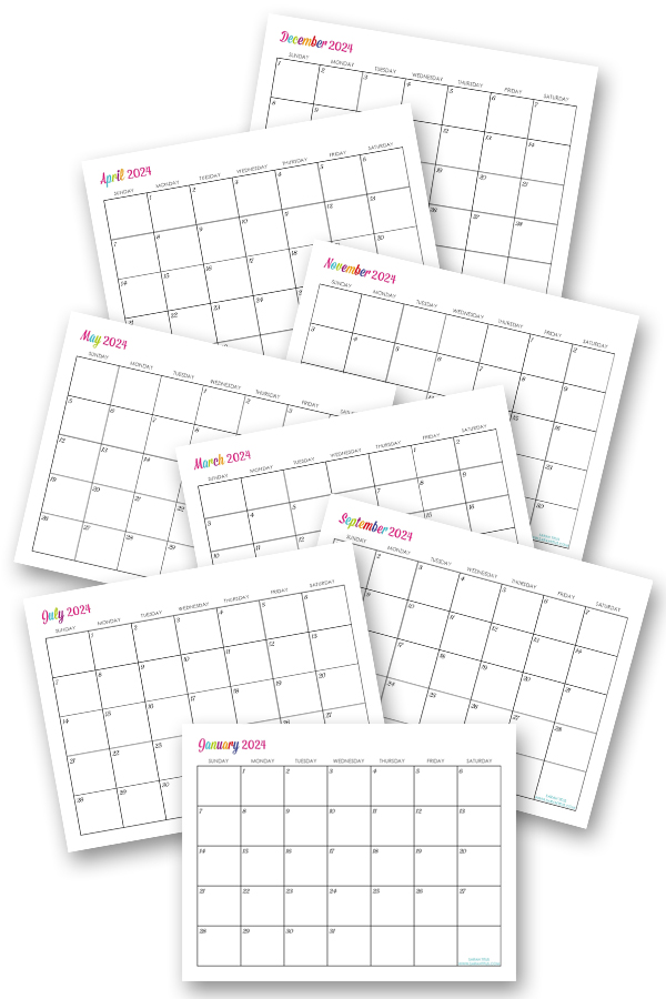 Custom Editable 2024 Free Printable Calendars Sarah Titus