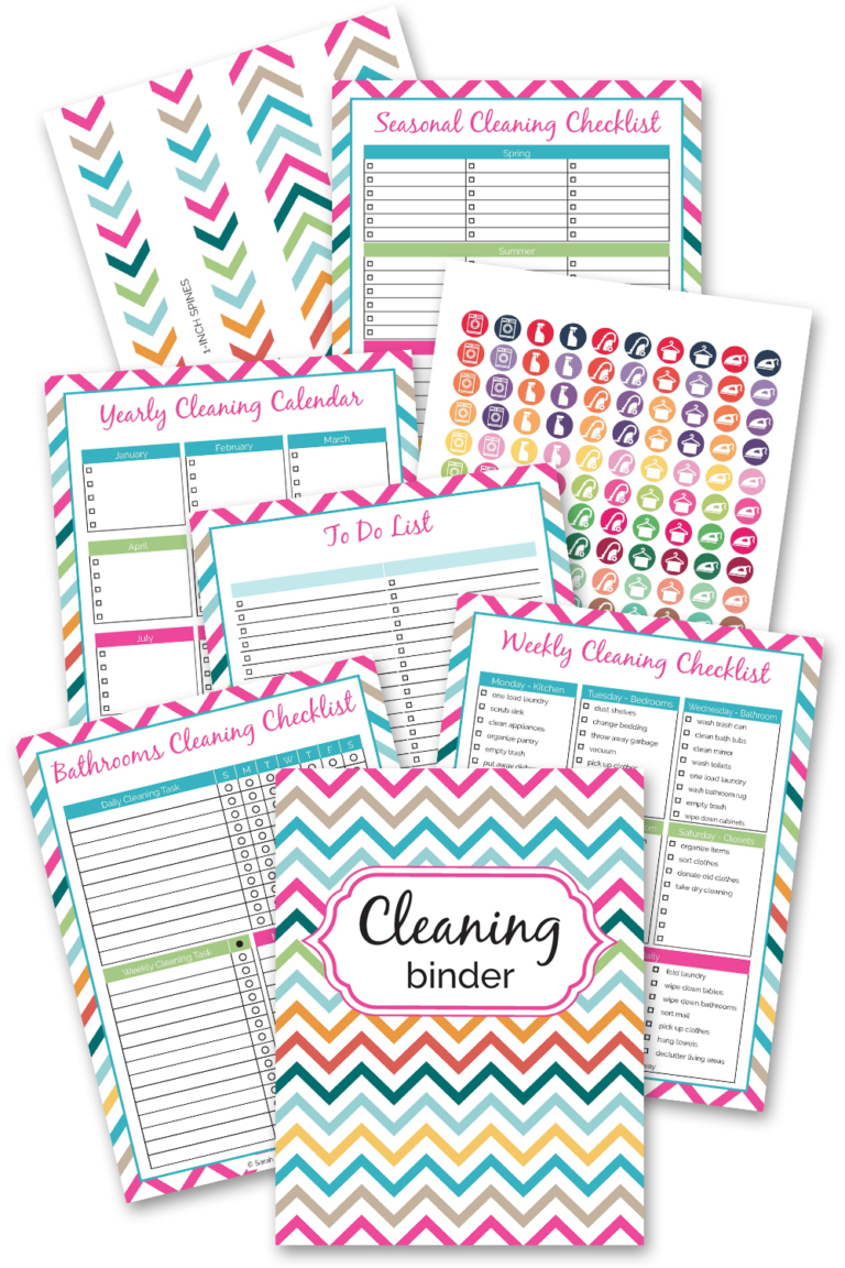 Cleaning Binder Printables Sarah Titus