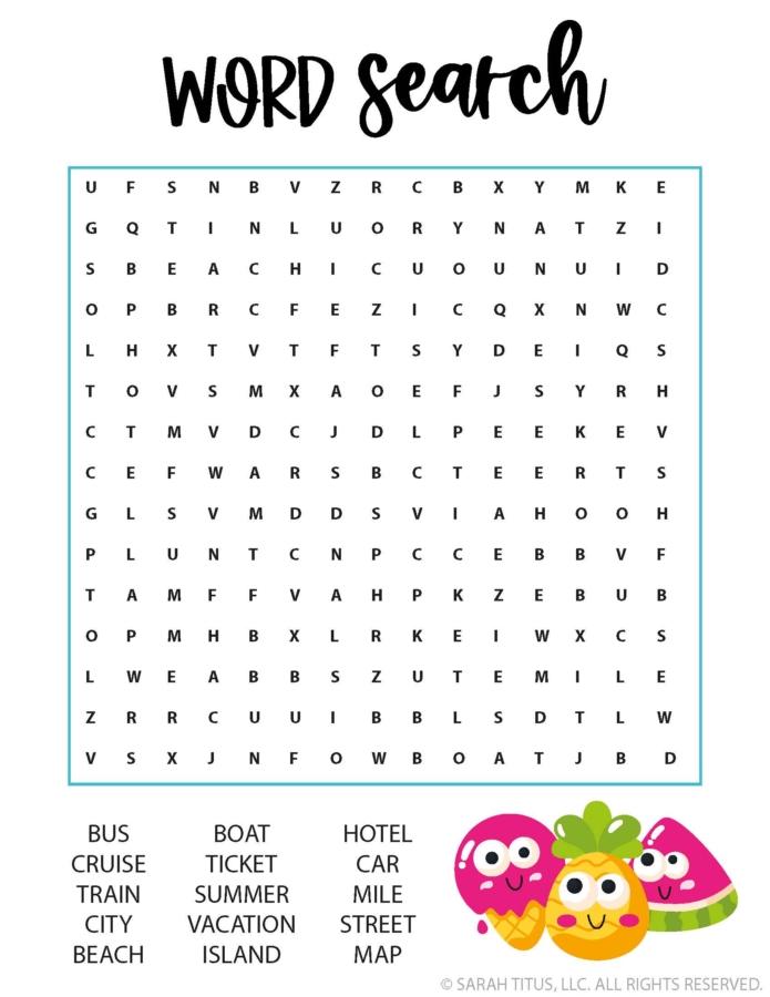 Ultimate Word Searches & Travel Activities for Kids