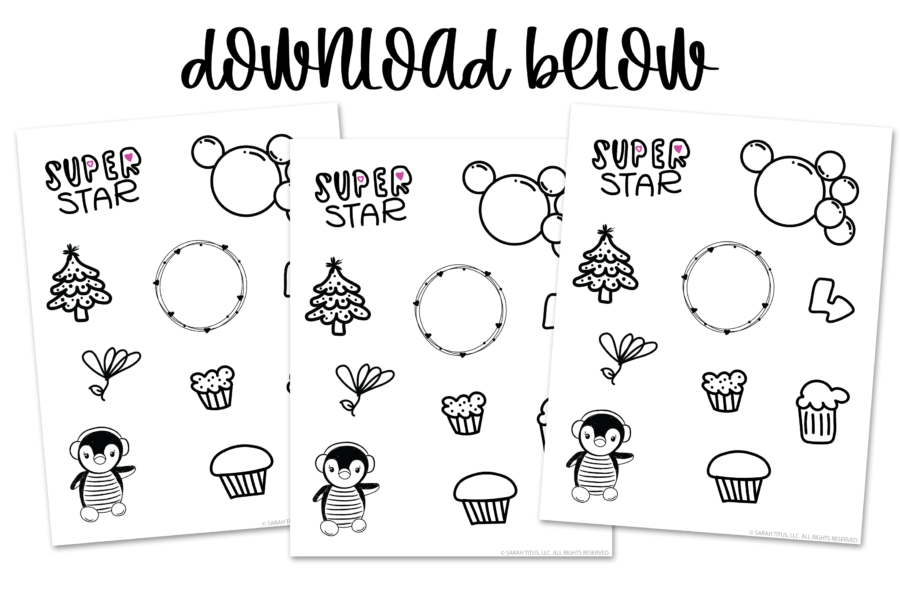 Free Black and White Planner Stickers